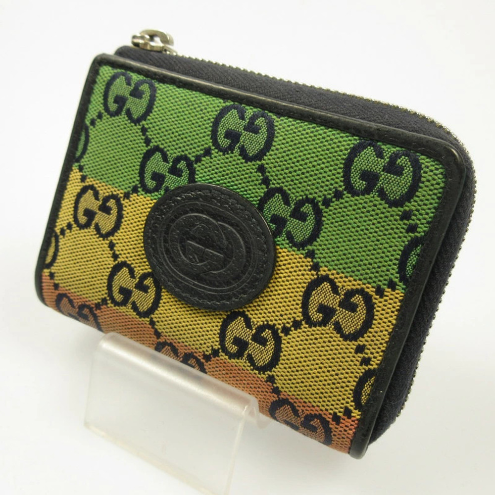 Gucci GG Canvas L shaped Zipper Wallet